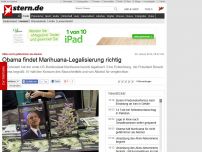 Bild zum Artikel: Kiffen nicht gefährlicher als Alkohol: Obama findet Marihuana-Legalisierung richtig