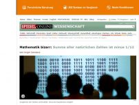 Bild zum Artikel: Mathematik bizarr: Summe aller natürlichen Zahlen ist minus 1/12