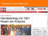 Bild zum Artikel: Romantik-Rekord! - Heiratsantrag mit 1001 Rosen am Kröpcke