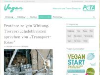 Bild zum Artikel: Proteste zeigen Wirkung: Tierversuchslobbyisten sprechen von „Transport-Krise“