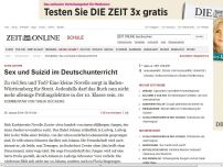 Bild zum Artikel: Schullektüre: 
			  Sex und Suizid im Deutschunterricht