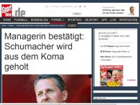 Bild zum Artikel: Wird Schumacher ausdem Koma geholt? Die Zeitung „L'Equipe“ berichtet, dass Schumacher aus dem Koma geholt wird. Managerin Sabine Kehm bestätigt das nicht. »