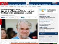 Bild zum Artikel: Schauspieler lag leblos in seinem Apartment - Philip Seymour Hoffmanlag tot in Badezimmer gefunden