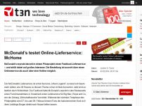 Bild zum Artikel: McDonald's testet Online-Lieferservice: McHome