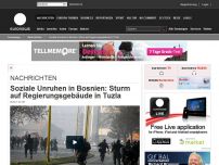 Bild zum Artikel: Soziale Unruhen in Bosnien: Sturm auf Regierungsgebäude in Tuzla