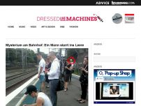 Bild zum Artikel: Mysterium am Bahnhof: Ein Mann starrt ins Leere