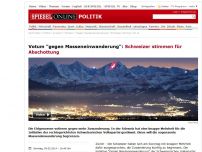 Bild zum Artikel: Votum 'gegen Masseneinwanderung': Schweizer stimmen für Abschottung