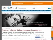 Bild zum Artikel: Volksentscheid: Schweizer stimmen knapp für Begrenzung der Zuwanderung