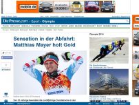 Bild zum Artikel: Sensation in der Abfahrt: Matthias Mayer holt Gold