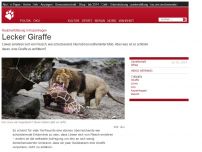 Bild zum Artikel: Raubtierfütterung in Kopenhagen: Lecker Giraffe