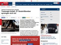 Bild zum Artikel: Tödlicher Propaganda-Dreh in Bagdad - Trainings-Unfall: 22 Suizid-Bomber sprengen sich tot