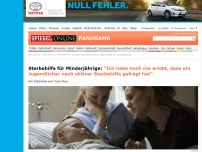 Bild zum Artikel: Sterbehilfe für Minderjährige: 'Ich habe noch nie erlebt, dass ein Jugendlicher nach aktiver Sterbehilfe gefragt hat'