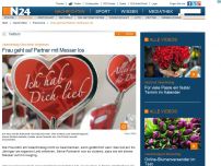 Bild zum Artikel: Valentinstag-Geschenk vergessen - 
Frau geht auf Partner mit Messer los