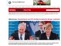 Bild zum Artikel: Abkommen: Deutschland vertritt künftig israelische Bürger weltweit