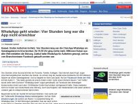 Bild zum Artikel: Verwirrung im Netz: WhatsApp am Samstagabend nicht verfügbar