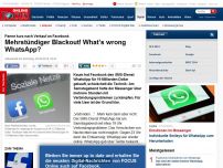 Bild zum Artikel: SMS-Dienst nicht erreichbar - WhatsApp hat Verbindungsprobleme