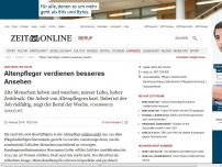 Bild zum Artikel: Serie Beruf der Woche: 
			  Altenpfleger verdienen besseres Ansehen