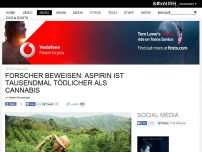 Bild zum Artikel: Forscher beweisen: Aspirin ist tausendmal tödlicher als Cannabis