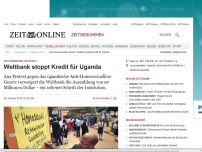 Bild zum Artikel: Anti-Homosexuellen-Gesetz: 
			  Weltbank stoppt Kredit für Uganda