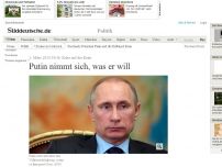 Bild zum Artikel: Krise auf der Krim: Putin nimmt sich, was er will