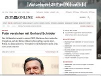 Bild zum Artikel: Krim-Krise: 
			  Putin verstehen mit Gerhard Schröder