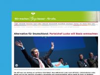 Bild zum Artikel: Alternative für Deutschland: Parteichef Lucke will Basis entmachten