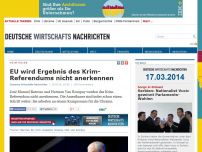 Bild zum Artikel: EU wird Ergebnis des Krim-Referendums nicht anerkennen