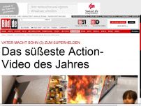 Bild zum Artikel: Sohn (3) wird Superheld - Das süßeste Action- Video des Jahres