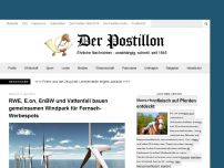 Bild zum Artikel: RWE, E.on, EnBW und Vattenfall bauen gemeinsamen Windpark für Fernseh-Werbespots