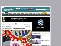 Bild zum Artikel: FC Bayern will Einnahmen teilen