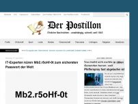 Bild zum Artikel: IT-Experten küren Mb2.r5oHf-0t zum sichersten Passwort der Welt