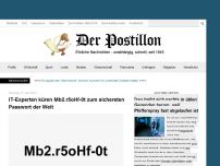 Bild zum Artikel: IT-Experten küren Mb2.r5oHf-0t zum sichersten Passwort der Welt