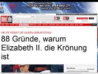 Bild zum Artikel: Queen-Geburtstag! - 88 Gründe, warum Elizabeth II. die Krönung ist