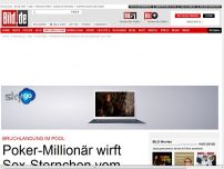 Bild zum Artikel: Bruchlandung im Pool - Poker-Millionär wirft Sex-Sternchen vom Dach