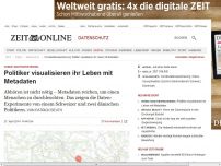 Bild zum Artikel: Vorratsdatenspeicherung: 
			  Politiker visualisieren ihr Leben mit Metadaten