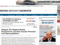 Bild zum Artikel: Illegal: EU-Abgeordnete finanzieren private Zusatz-Pension mit Steuergeldern