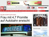 Bild zum Artikel: Suff-Fahrt - Frau mit 4,7 Promille auf Autobahn erwischt