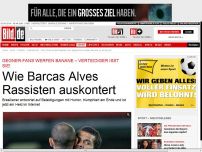 Bild zum Artikel: Verteidiger isst Banane - Wie Barcas Alves Rassisten auskontert