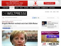Bild zum Artikel: Angela Merkel verletzt sich bei USA-Reise