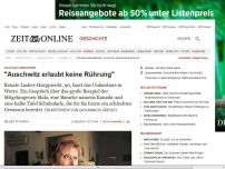 Bild zum Artikel: Fragt mich jetzt! Interview mit einer Überlebenden: 
			  'Auschwitz erlaubt keine Rührung'