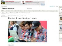 Bild zum Artikel: Psychologische Studie: Facebook macht miese Laune