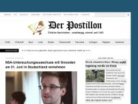 Bild zum Artikel: NSA-Untersuchungsausschuss will Snowden am 31. Juni in Deutschland vernehmen