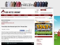 Bild zum Artikel: News | Torschütze des Monats April 2014: Florian Dick | Der Betze brennt