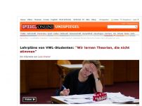 Bild zum Artikel: Lehrpläne von VWL-Studenten: 'Wir lernen Theorien, die nicht stimmen'