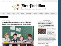 Bild zum Artikel: Grundschüler protestieren gegen jährliche Zuwanderung unqualifizierter Erstklässler