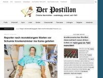 Bild zum Artikel: Reporter nach monatelangem Warten vor Schumis Krankenzimmer ins Koma gefallen