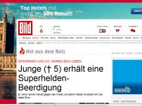 Bild zum Artikel: Junge († 5) erhält eine Superhelden-Beerdigung