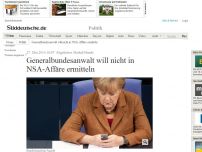 Bild zum Artikel: Abgehörtes Merkel-Handy: Generalbundesanwalt will nicht in NSA-Affäre ermitteln