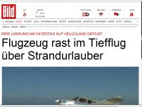 Bild zum Artikel: Flugzeug rast im Tiefflug über Strandurlauber