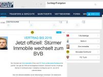 Bild zum Artikel: Jetzt offiziell: Stürmer Immobile wechselt zum BVB